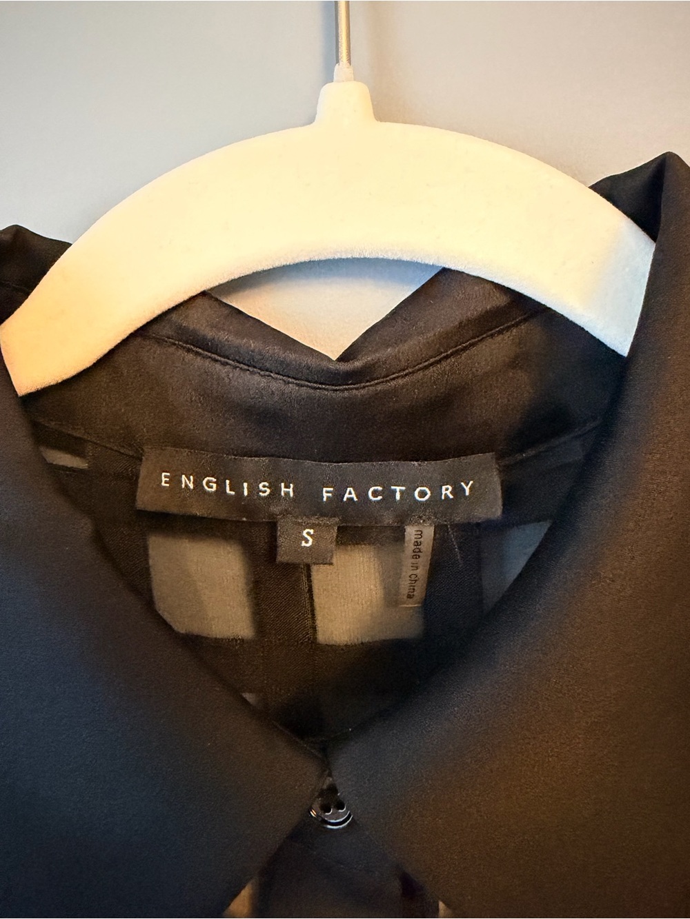 English Factory Black Sheer Grid Maxi Dress with Puff Sleeves - Picture 5 of 6